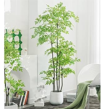 Amazon｜フェイクグリーン観葉植物 フェイク 人工竹シルクツリー